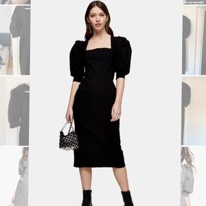 Topshop Dress Puff Sleeve